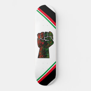 Schwarzer Stolz Rot-Grün-Pfanne afrikanische Flagg Skateboard