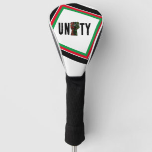Schwarzer Stolz rote grüne Faust panafrikanische F Golf Headcover