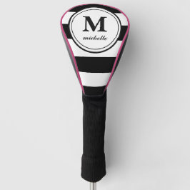 Schwarzer Streifen | Golf | personalisiert NAME mo Headcover
