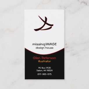 Schwarzer Sturzflug mit Rot Visitenkarte