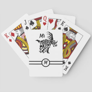 Schwarzer Styracosaurus mit Anstrich aus dem Stamm Spielkarten