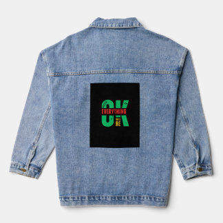Schwarzer Sweatshirt mit langen Ärmeln Jeansjacke