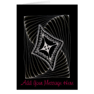 Schwarzer Swirling Kite Doodle