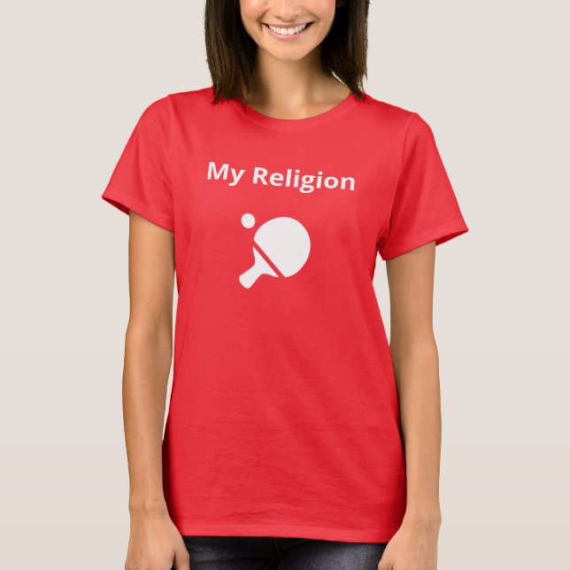 Schwarzer T - Shirt für Frauen | Meine Religion (Vorderseite)