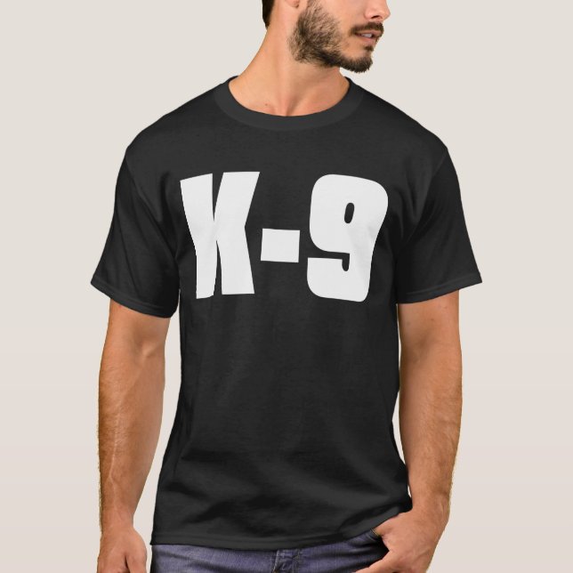 Schwarzer T - Shirt K-9 (Vorderseite)