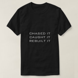 SCHWARZER T - SHIRT KASSTE, DASS ER ES WIEDER AUFB