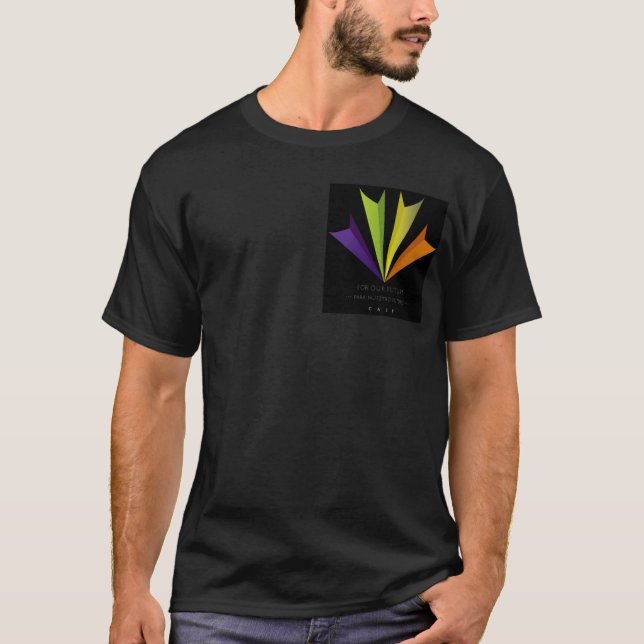 Schwarzer T - Shirt: Kleines Logo T-Shirt (Vorderseite)