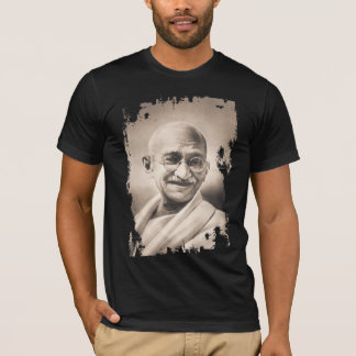 Schwarzer T - Shirt Mahatma Gandhi