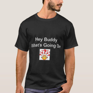 Schwarzer T - Shirt mit Buddy-Zitaten