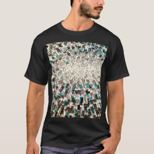 Schwarzer T - Shirt mit schattiertem Glasdesign