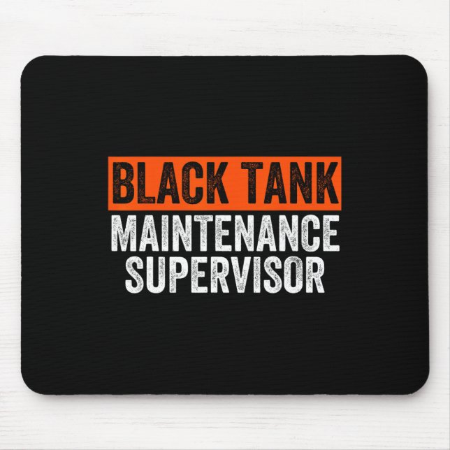 Schwarzer Tankwart-Supervisor Lustiger Camper nähe Mousepad (Vorne)