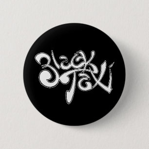 Schwarzer Taxi-Logo-Knopf Button
