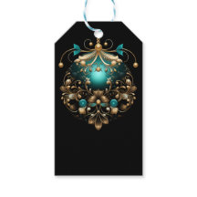 SCHWARZER TEAL UND GOLD WEIHNACHTSBAUMSCHMUCK
