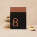 Schwarzer Terracotta Schlichter Streifen Premium E Tischnummer<br><div class="desc">*Teil einer Sammlung</div>