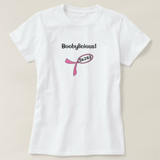 Schwarzer Text: Boobylicious! T-Shirt