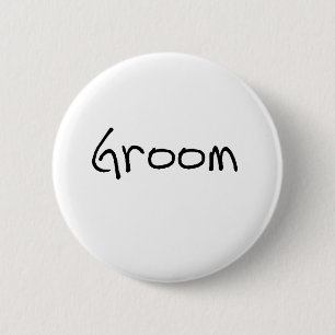 Schwarzer Text-Bräutigam Button