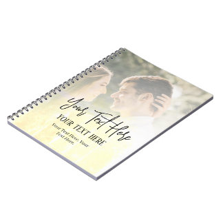 Schwarzer Text mit Vintagem Foto Notizblock