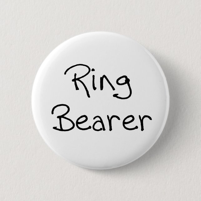 Schwarzer Text-Ring-Träger Button (Vorderseite)