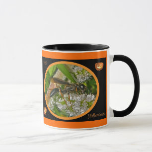 Schwarzer Thread-Waist-Wasp-Halloween-Tasse Tasse