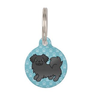 Schwarzer Tibetanischer Spaniel Cartoon-Hund Tiermarke