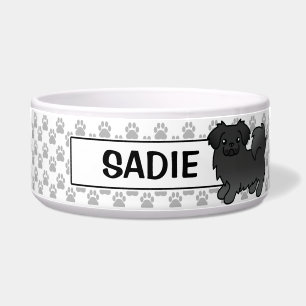 Schwarzer tibetischer Spanischer Cartoon Dog Napf
