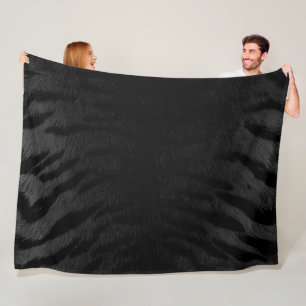 Schwarzer Tigerhautdruck Neu Fleecedecke