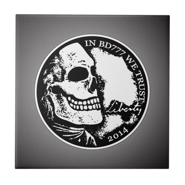 Schwarzer Tod 777 - Freiheit Fliese (Vorderseite)