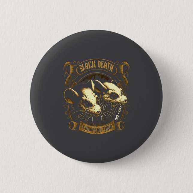 Schwarzer Tod Europatour Geschichte Goth  Button (Vorderseite)