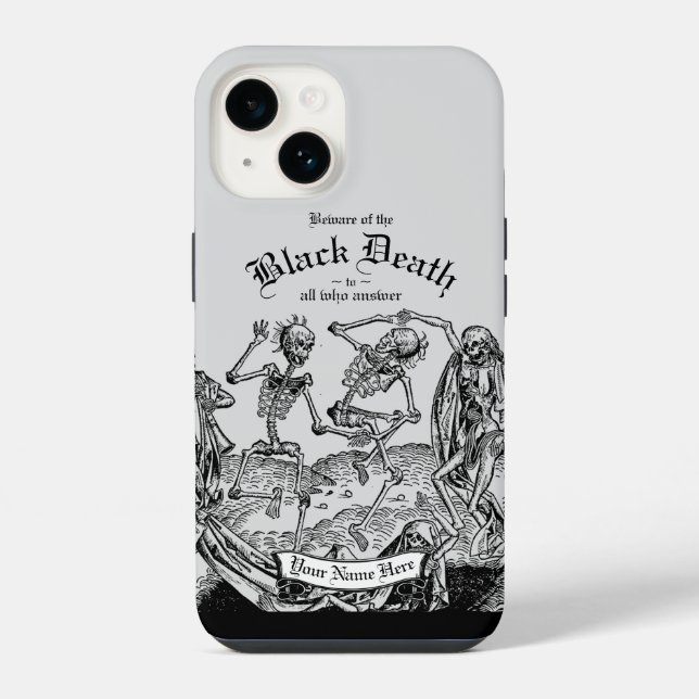 Schwarzer Tod iPhone 14 Hülle (Rückseite)