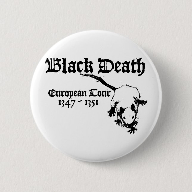 Schwarzer Todeseuropäischer Ausflug Button (Vorderseite)