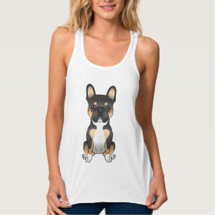 Schwarzer Tricolor Französische Bulldogge / süßer  Tank Top