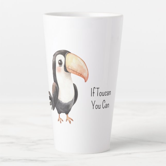 Schwarzer Tukan Vogel   Milchtasse (Vorderseite)