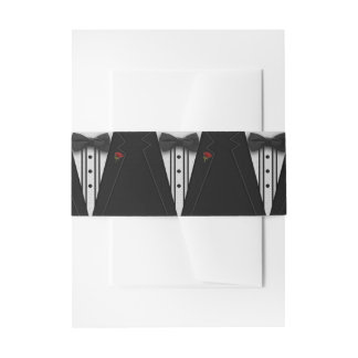 Schwarzer Tuxedo mit Bogen-Krawatte Einladungsbanderole