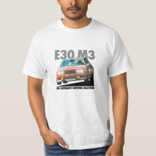 Schwarzer Typ BMWs E30 M3 DTM Rennläufer-(Bastos) T-Shirt