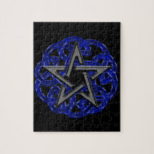 Schwarzer u. blauer keltischer Pentagram