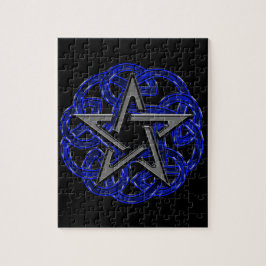 Schwarzer u. blauer keltischer Pentagram