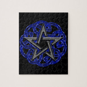 Schwarzer u. blauer keltischer Pentagram