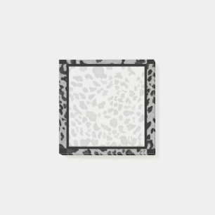 "Schwarzer u. grauer Leopard" 3x3 Post-it Klebezettel