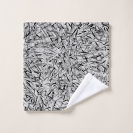 Schwarzer u. grauer moderner waschlappen