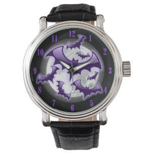 Schwarzer u. lila Vollmond schlägt Armbanduhr