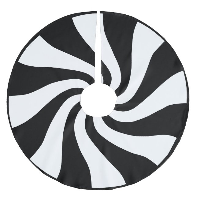 Schwarzer u. weißer polyester weihnachtsbaumdecke (Vorderseite)