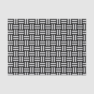 Schwarzer u. weißer quadratischer Knoten Seidenpapier