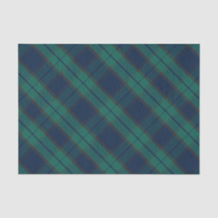 Schwarzer Uhrtartan-kariertes klassisches blaues Seidenpapier