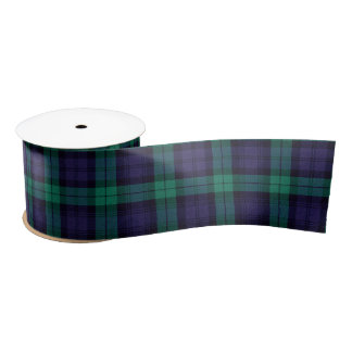 Schwarzer UhrTartan Satinband