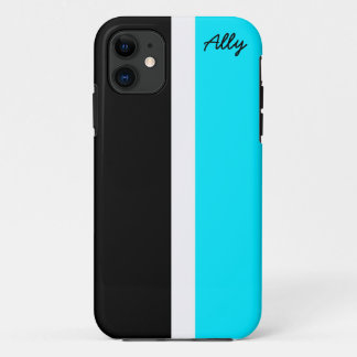 Schwarzer und Blau unterteilter iPhone Kasten title_seo2