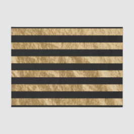 Schwarzer und goldener Streifen Seidenpapier