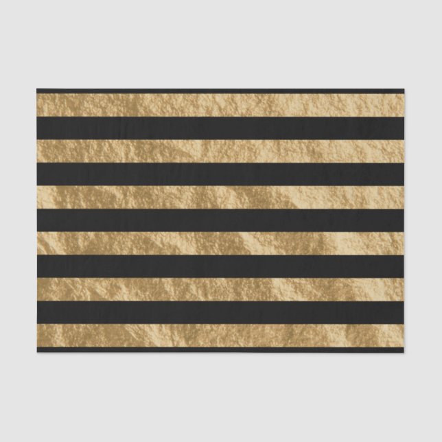 Schwarzer und goldener Streifen Seidenpapier (Vorderseite)