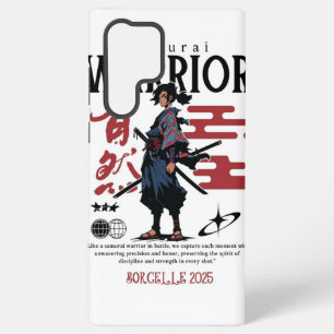 Schwarzer und grüner Samurai-Kopf – Maßgeschneider Samsung Galaxy Hülle