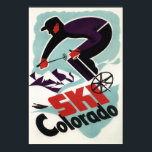 Schwarzer und Lila Kleiderschiff Poster<br><div class="desc">Colorado - Schwarz und Lila Skilanglaufposter - Colorado wurde 1950 gegründet. Dieses Bild zeigt Szenen aus Colorado.</div>