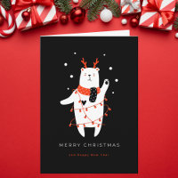 Schwarzer und Niedlicher Bär Weihnachten